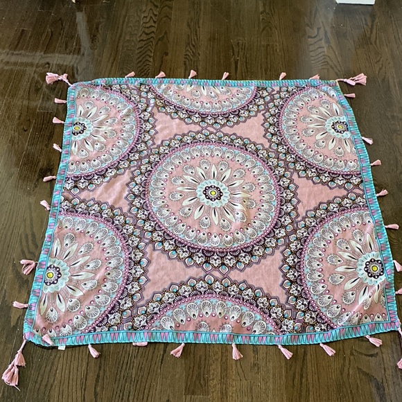 Accessories - 37” Square Scarf, Sarong, Tablecloth with Tassels